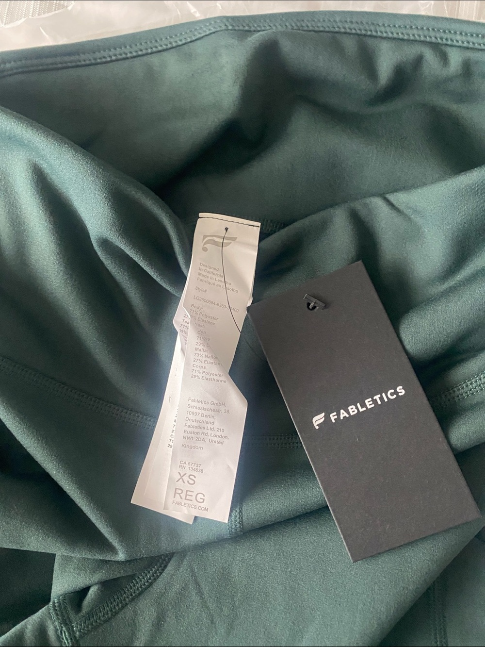 Fabletics Deep Teal Active Leggings